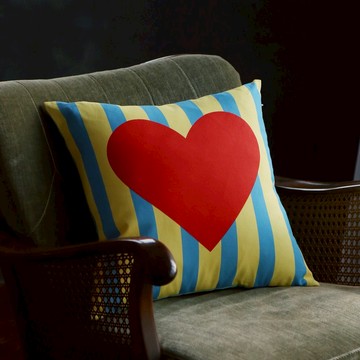 復古藝術少女心印花全棉抱枕靠墊雙面不同風格