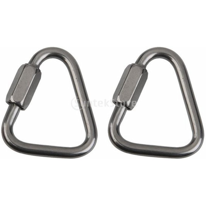2個 お買い得 登山 クライミング用 ステンレス鋼 三角形 カラビナ 10kg 12kn 通販 Lineポイント最大0 5 Get Lineショッピング