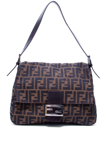 Fendi Pre-Owned - 1990s-2000s Mamma Baguette shoulder bag - women - Canvas - One Size - Brown