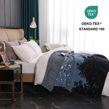 雪山森林客廳沙發毯 旅行毛毯 加厚保暖針織毯絨床單