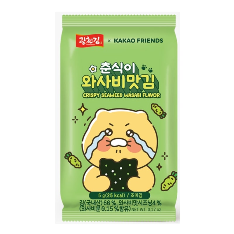 韓国料理 Crispy Seaweed Wasabi Flavor わさび のり 5g x