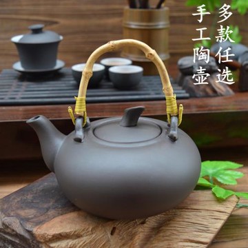 陶瓷煮茶壺溫茶壺陶瓷小單壺泡茶粗陶紫砂壺日式茶道功夫茶具單壺