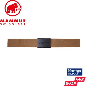 【MAMMUT 長毛象 Logo Belt 金屬Logo印花編織腰帶《黏土棕》】1192-00141/扣環腰帶/皮帶