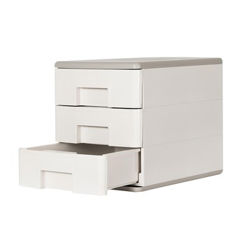 SHUTER 樹德 livinbox 玲瓏盒  暖米灰本體抽屜+米灰上下蓋  3層