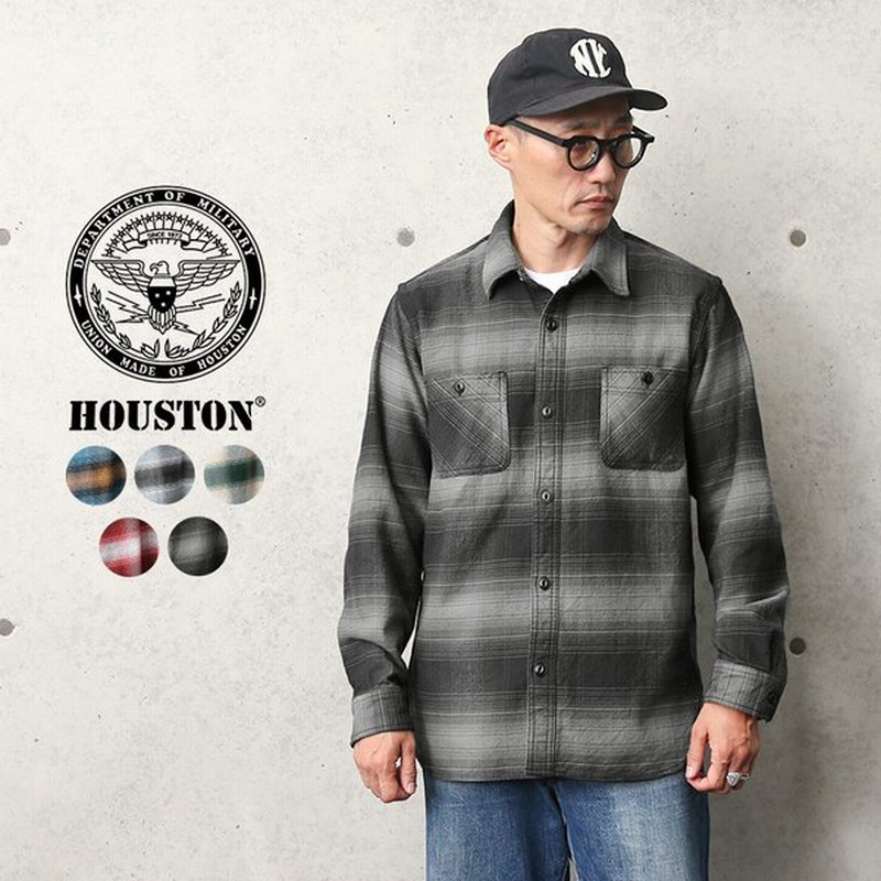 Houston ヒューストン オンブレーチェック ビエラシャツ メンズ チェックシャツ アメカジ ワーク カジュアル ブランド 秋 冬 新作 T 通販 Lineポイント最大0 5 Get Lineショッピング
