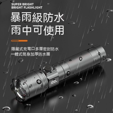 急燈 新款led強光手電筒可充電USB戶