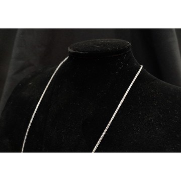 《博古珍藏》925純銀練．嚴選配件．正純度防氧化．翡翠和闐玉項鍊配飾．禮物禮服．24吋．寬0.12公分