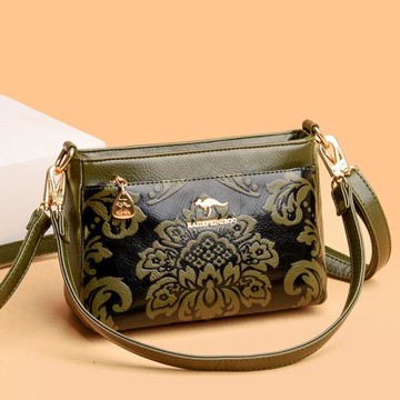 中老年女包真皮質感媽媽包2025新款時尚大氣小包包三層單肩斜挎包