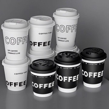 桃園出貨一次性咖啡熱飲紙杯杯子隔熱雙層商用加厚奶茶咖啡杯中空帶蓋定製