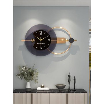 現代簡約家用掛鐘輕奢餐廳客廳大氣時鐘裝飾靜音網紅創意時尚鐘表