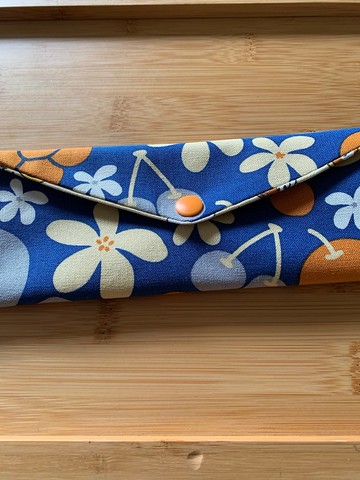文青風環保純棉筷袋  燦爛花兒 美麗藍 日本 潮物 收納 手作餐具