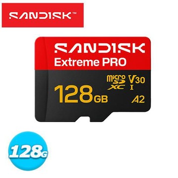 SANDISK Extreme PRO microSD UHS-I 128G 記憶卡