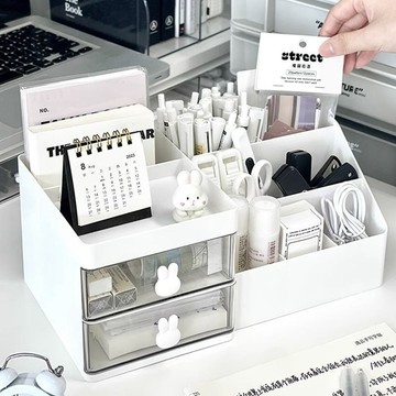 💕桃園出貨💕桌面收納盒抽屜式筆筒整理盒文具書桌收納置物架學生宿舍收納盒