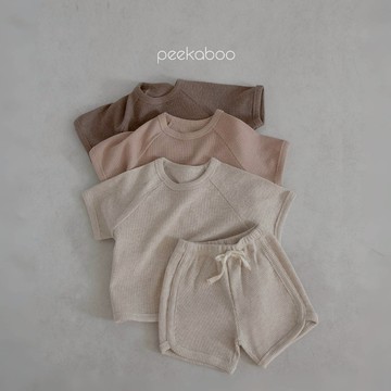 peekaboo 華夫格兒童套裝｜男童套裝 韓國童裝 女童套裝 兒童 寶寶衣服 嬰兒衣服 兒童睡衣 兒童衣服