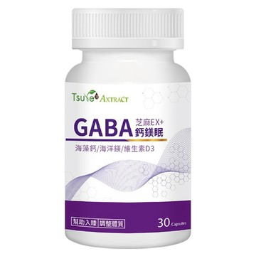 Tsuie 日濢 芝麻EX+GABA鈣鎂眠膠囊  30顆  1罐