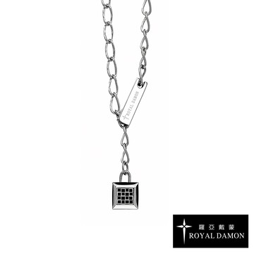 Royal Damon 羅亞戴蒙 方正優雅 項鍊 (小)