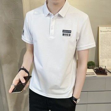 【夏季】短袖polo衫男潮流翻領半袖t恤2024新款男裝韓版潮牌半袖