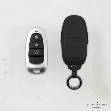 STORY LEATHER 【HYUNDAI-R3】【車鑰匙皮套 巴掌紋黑】 Style HYUNDAI-R3
