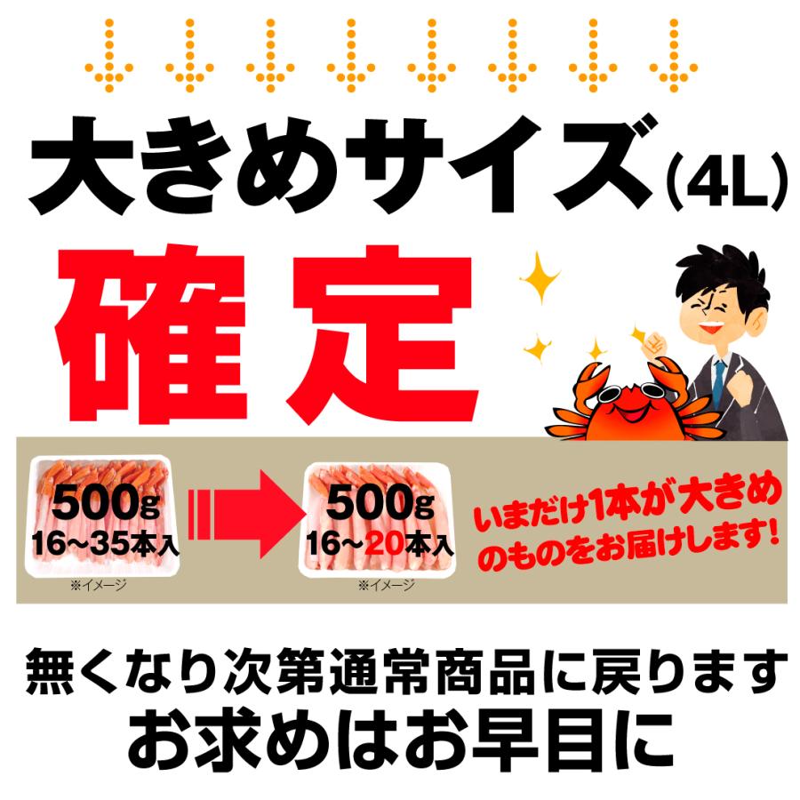 かに 生紅ずわいがに 500g ポーション 脚肉 生食用 むき身 かにさし お刺し身 蟹 冷凍便 食品