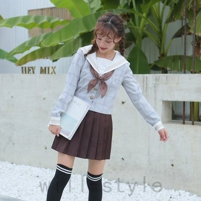 セーラー服 Jk制服 女子高校生 リボン付き 上下セット コスプレ衣装 コスチューム Coslplay スカート 学生服 ほワイシャツ ギャル服 入学式 卒業式 文化祭 学院 通販 Lineポイント最大get Lineショッピング