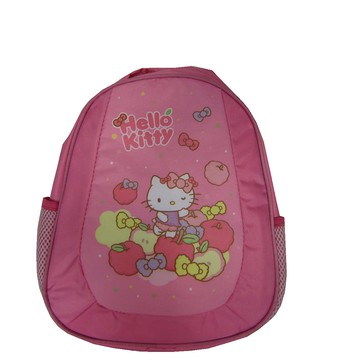 限時 滿3千賺10%點數↘ | ~雪黛屋~KITTY 後背包小容量外出郊遊幼園中班可放小簿子內水瓶袋防水尼龍布材質水瓶外袋0歲至小二適用K407773