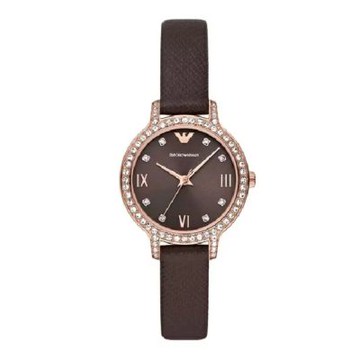 EMPORIO ARMANI 亞曼尼 Cleo系列 AR11555 復古環鑽奢華女錶 32MM