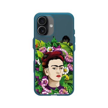 iPhone 17 Clear (相機按鈕) 夜幕藍 - Frida Kahlo - 卡蘿與猴子