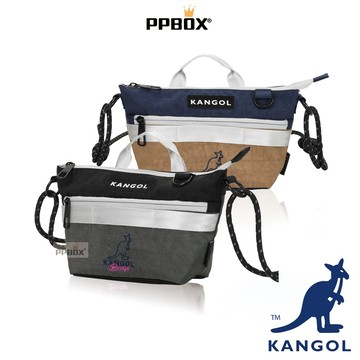 KANGOL 袋鼠 拼色多功能斜背包 66551710 時尚 包包 多格側背包 韓版男士斜背包 潮牌側背包