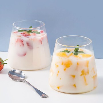 家用高顏值耐熱玻璃杯女夏季冷飲果汁牛奶杯子男透明茶杯夏天水杯