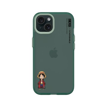 iPhone 15 Clear 憂墨綠 - 航海王 One Piece - 角色系列-魯夫Q版