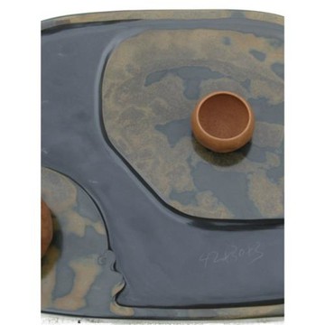 歙硯石頭茶海龍尾硯石材料家用茶盤禪意功夫茶臺魚子金暈茶具端硯