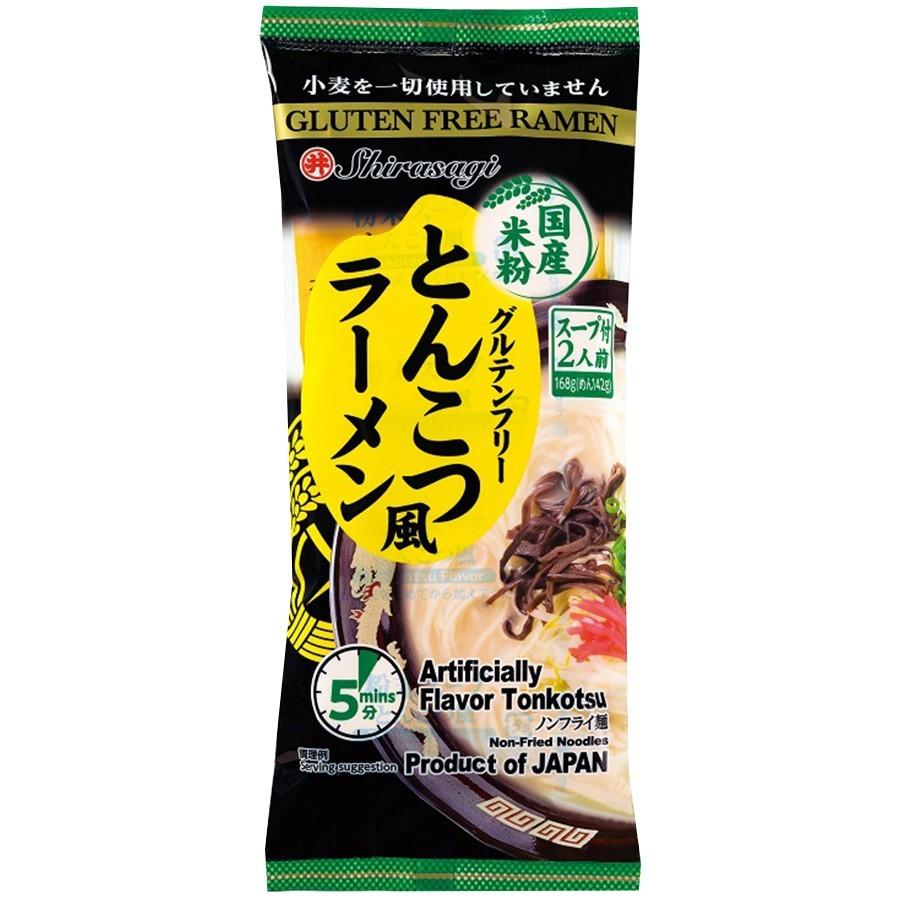 東亜食品 グルテンフリー 国産米粉 とんこつ風ラーメン 2食入 186g   ヴィーガン ベジタリアン 海外土産