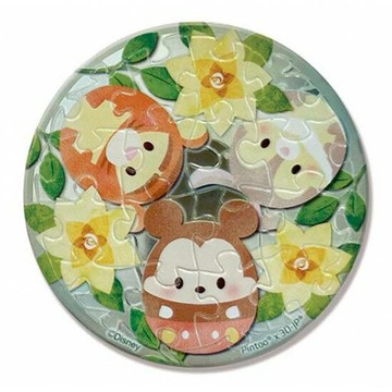 百耘圖 - DISNEY UFUFY【水果花卉系列】梔子 16片磁鐵拼圖-透明 (圓) HPD0116034