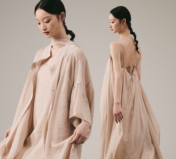 【度假隨性】新中式復古 微透層次感襯衫/吊帶