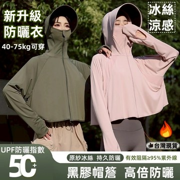 🔥12h出貨🔥防曬衣女🔥冰絲防曬外套 抗UV 速幹防曬衣 防曬外套 黑膠帽檐 防紫外線 透氣遮陽 涼感 戶外騎行防曬衣