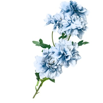 【出清品】71_快豹 Lucky flower 富貴仿真花 63cm, 淺藍色, 10支, 1組