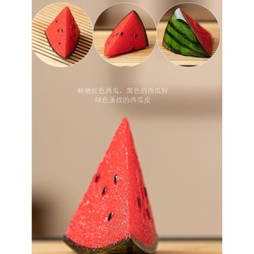 變色西瓜茶寵精品溫變樹脂西瓜擺件茶桌茶臺用品茶玩茶具裝飾品