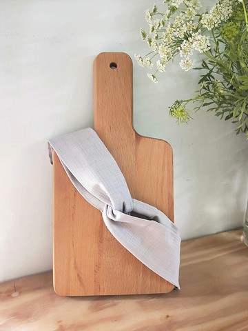 交叉髮帶-細版鬆緊-素淺灰