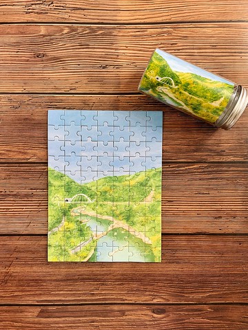 猴硐貓村 插畫拼圖 Mstandforc