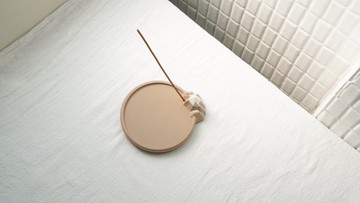 小山線香座飾盤-米色款 | 2025新款耐碰撞材質(mit)