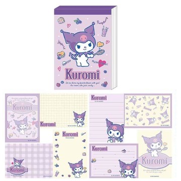 小禮堂 Sanrio 三麗鷗 酷洛米 方型便條本 (格紋款)