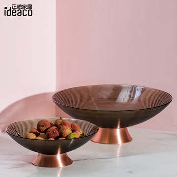 北歐創意水果盤擺件 ins簡約家用客廳茶幾藝術輕奢風零食糖果盤