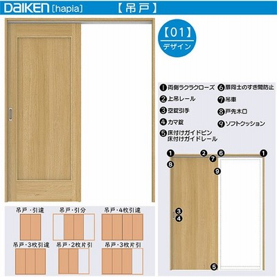 Daiken室内ドア Hapia ハピア リビングドア 吊戸 片引き戸 価格帯円 00デザイン 高さ 33mm 通販 Lineポイント最大get Lineショッピング