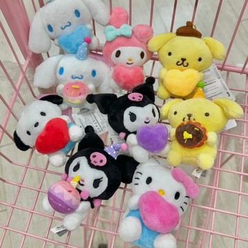 韓國三麗鷗 娃娃吊飾 正版雷標 鑰匙圈 庫洛米 Hello Kitty 美樂蒂 大耳狗 布丁狗 帕恰狗