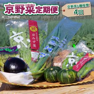 ふるさと納税  京野菜 野菜 6種 程度 定期便 4回 野菜 詰め合わせ 野菜 京都 野菜セット 季節 旬 栄養食 栄養野菜 九条ネギ 野菜 万願寺 .. 京都府