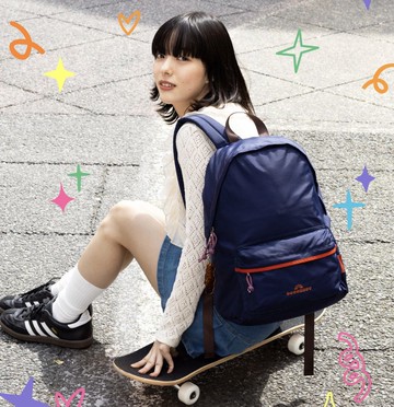 【DOUGHNUT】15吋 防潑水 後背包 大學包 水壺格 減壓背帶-藍 YU