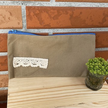 帆布包筆袋卡其色