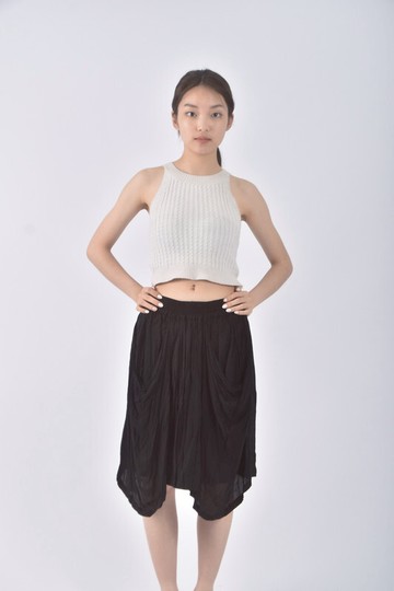 (L) 質感黑色長裙