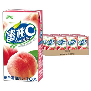黑松 果汁C系列 蜜桃  300ml  24入