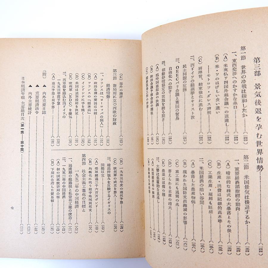 「日本経済年報 第81集 昭和29年第1集」東洋経済新報社（1953年）